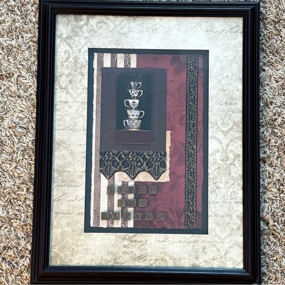 John Hopper Wall Art-Set of 2, 11X14 Burgundy & Cream - Picture 2 of 12